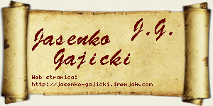 Jasenko Gajicki vizit kartica